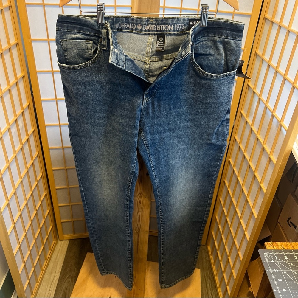 Buffalo David Bitton Men's Dark Wash Straight Jeans